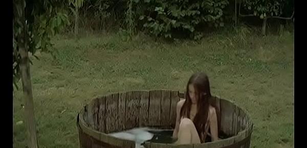  Zombie Lake Sexy Topless Girl Outdoor Bath